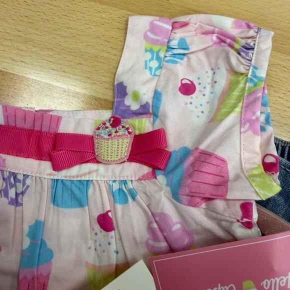 Gymboree Girl's Cupcake Matching Set size 12-18 Months Shirt and Jeans Outfit - Picture 5 of 13